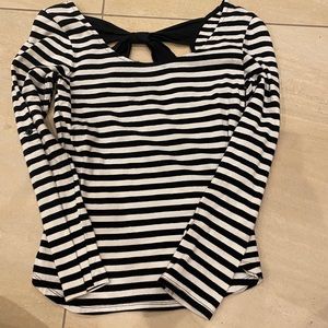 fun striped shirt with cute back detail